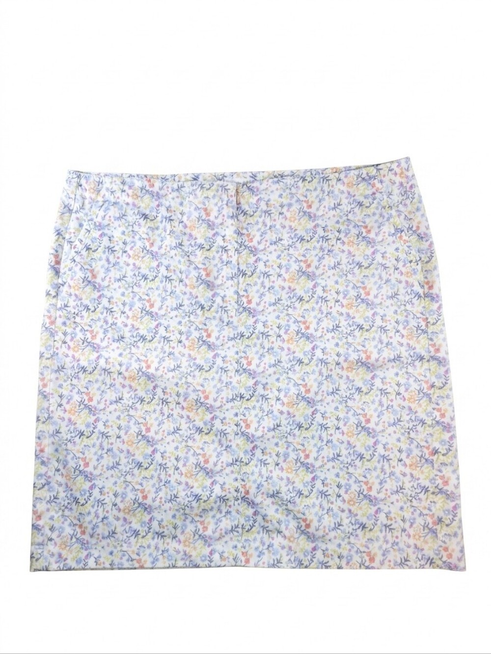 J Jill live-in chino White floral skirt 16 Petite Cottagecore Gardencore Twee
